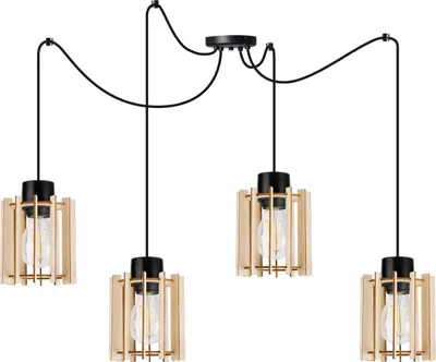 Produktbild von Moderne Led-Deckenhängelampe Aus Holz