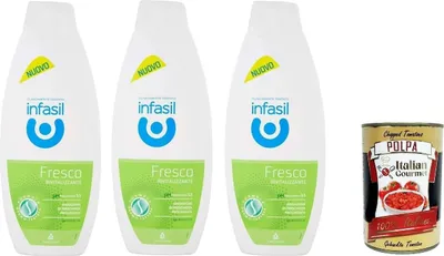 Produktbild von Infasil Frische Duschbad revitalisierend, klinisch getestet und hautfreundlich, 3x 500 ml + Italian Gourmet polpa 400