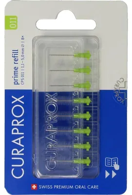 Productafbeelding van Curaprox Prime Start Rager 11 Licht Groen Navulling 5Mm (8 stuks)
