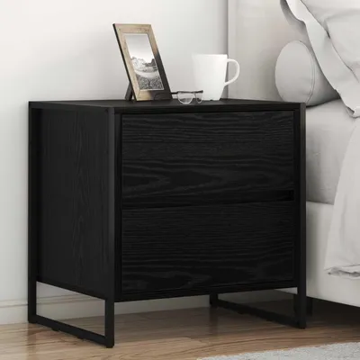 Zdjęcie produktu dla vidaXL Stolik nocny 2 szt. o wyglądzie czarnego dębu 50 x 39,5 x 50 cm