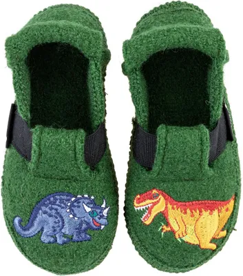 Produktbild von Nanga Dinos Hausschuh dunkelgrün Glanzgarn EUR 24
