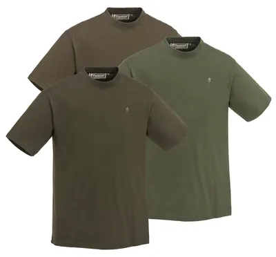 Produktbild von Pinewood 3er-Set: T-Shirts Herren (Green/H.Brown/Khaki) Größe XXL