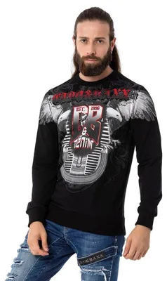 Produktbild von CL515 Herren Sweatshirt mit großem Print