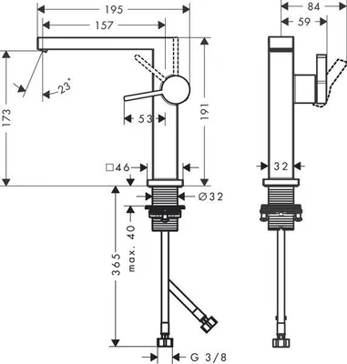 Produktbild von HANSGROHE 73040140 WTM 150 Tecturis E Fine CoolStart