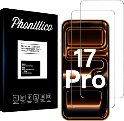 Produktbild von Hartglas für iPhone 17 PRO [2 Stück] Displayschutzfolie Screen Protector Film Anti-Kratzer Glas Resistant Phonillico®