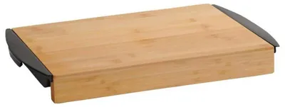 Image de KESPER Planche à découper en bambou avec plateaux de rangement, noir KESPER 58350