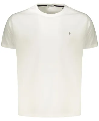 Produktbild von Weißes Herren-T-Shirt kurzärmlich mit Stickerei und Rundhals