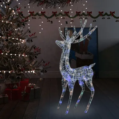 Zdjęcie produktu dla vidaXL LED renifer XXL akrylowa dekoracja świąteczna 250 LED 180 cm wielokolorowa