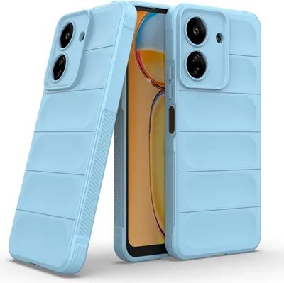 Produktbild von Handy Hülle für Xiaomi Redmi 13C Grip Case Cover Schutzhülle Softgrip Farbe: Hellblau