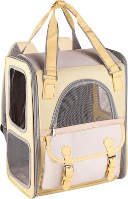 Produktbild von Atmungsaktiver Tierrucksack Grau für Katzen bis 5 kg, 30x25x40 cm