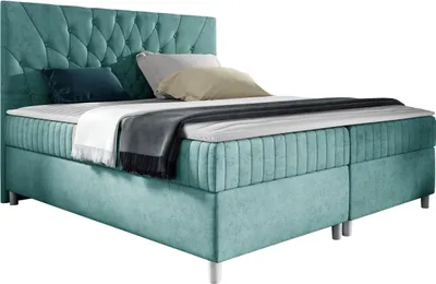 Produktbild von MIRJAN24 Boxspringbett Prowansja, Ehebett mit zwei Bettkästen, Doppelbett mit Topper, Schlafzimmer (Manila 12, Größe: 160x200 cm)