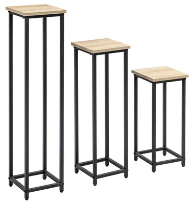 Produktbild von Outsunny 3er-Set Pflanzenständer Stapelbarer Blumenhocker für Garten Balkon