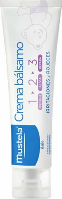 A tube of Mustela Bébé Vitamin Barrier Cream.