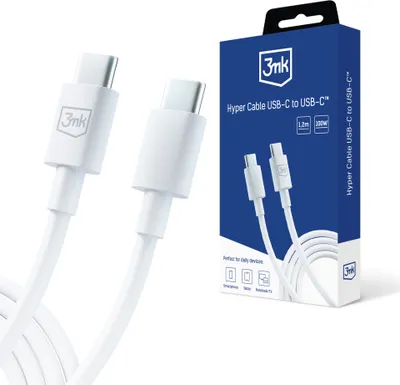 Produktbild von 3mk Ladekabel 3mk Hyper Cable auf USB - C to C 100W 1.2m Weiss