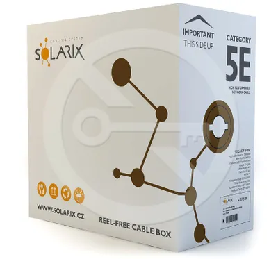 Obrázek produktu pro SOLARIX Kabel licna Solarix CAT5E FTP PVC šedý 305m/box SXKL-5E-FTP-PVC