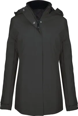 Produktbild von Robuster Damen Winterparka mit Steppfutter, abnehmbarer Kapuze und Fleecefutter-Kragen