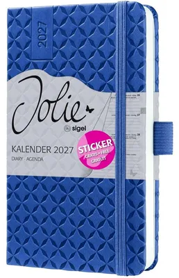Obrázek produktu pro Týdenní diář Jolie 2027, cca formát A6, modrý