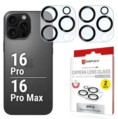 Produktbild von DISPLEX Kamera-Schutzglas iPhone 16 Pro/16 Pro Max, 2 Stück