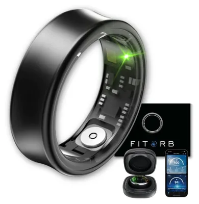 Produktbild von Fitorb Smart Ring Pro - Neptun Schwarz Gr. 10. Fitness- & Gesundheitsring, Schlaf- & Aktivitätstracking. Temperatur, Stress, Schritte