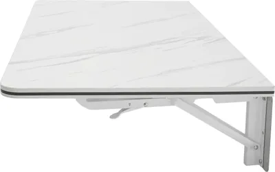 Produktbild von Klappbarer Wandtisch/Wandschreibtisch - Rechteckig - Plattenstärke 16 mm - Feuchtigkeitsbeständig - Tragkraft 30 kg - Metallrahmen - Gewicht 6 kg