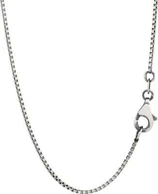 Produktbild von NKlaus 42cm Venezianerkette 925 Sterling Silber oxidiert Halskette 1mm breit 13837
