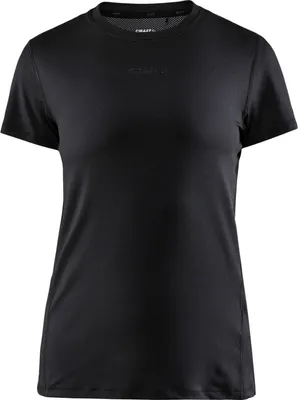 Produktbild von Craft Damen Funktionsshirt Laufshirt Sportshirt Fitnessshirt ADV ESSENCE SS Tee, Farbe:Schwarz, Artikel:-999000 black, Größe:L