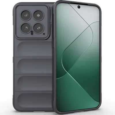 Produktbild von Handyhülle für Xiaomi 14 Weich TPU Silikon Stossfest Anti-rutsch Hülle Dunkelgrau