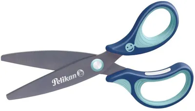Produktbild von Universalschere griffix blau Rechtshand Blisterkarte Packung mit 5 Stück