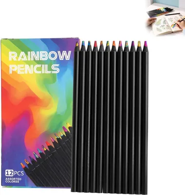 Obrázok produktu pre Farebné ceruzky s prechodom farieb, 12 kusov, s 4 mm grafitovou výplňou, vhodné na kreatívne kreslenie