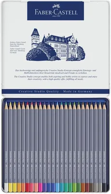 Produktbild von Aquarellstift Goldfaber sortiert im 24er Etui Packung mit 3 Stück