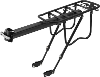 Produktbild von MidGard Fahrrad Gepäckträger für Sattelstütze mit Rücklichthalterung - verstellbar für 24 - 29 Zoll Fahrräder, belastbar bis maximal 20 kg