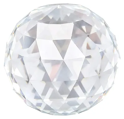 Kristallkugel geschliffen, 80 mm, durchscheinend, für Dekoration