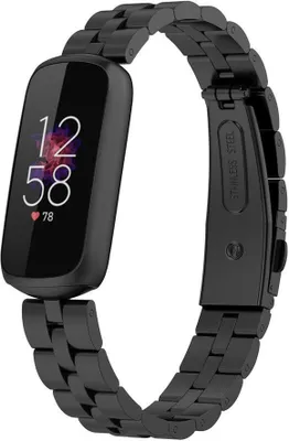 Produktbild von Strap-it Fitbit Luxe Stahlband (Schwarz)