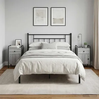 Obrázok produktu pre Maison Exclusive – Nočné stolíky, 2 kusy, farba: sivá Sonoma, rozmer: 35 x 36,5 x 61 cm, materiál: drevovláknitá doska