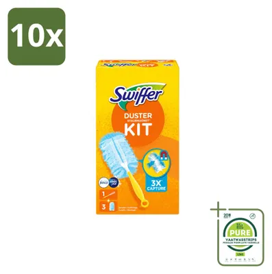 Zdjęcie produktu dla 10 zestawów startowych Swiffer Duster z 3 wkładami Febreze - duża paczka - 10 sztuk