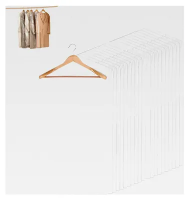 Produktbild von 30 Stück Kleidersäcke, 60 x 90 cm transparente Kunststoff-Anzugtaschen, Trockenreinigungsbeutel, Kunststoff-Kleiderschutzhüllen, durchsichtige Kleiderhüllen für Anzüge, Kleider, Sakkos und Hemden