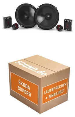 Produktbild von Lautsprecher Boxen Einbaupaket Front JBL Stage3 607CF passend für Skoda Superb II Typ 3T | 2x Tief-Mitteltöner 2x Hochtöner