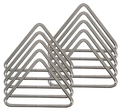 Produktbild von 10 Metall Dreiecke Triangeln silbern Ring für Gurtband Gürtel Taschen und mehr