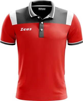 Produktbild von S|Zeus Vesuvio Herren Polo-Shirt rot grau