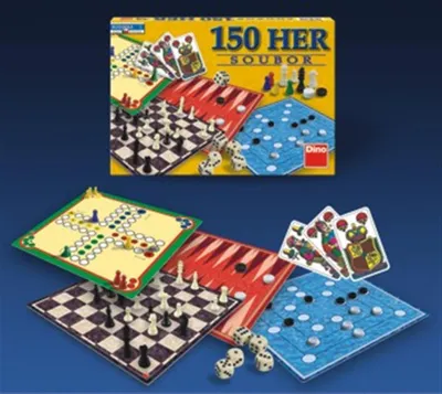 Obrázek produktu pro Soubor her 150 společenská hra v krabici 33x23x3,5cm