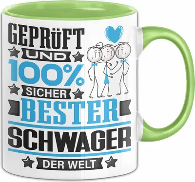 Produktbild von Schwager Geschenk Lustiger Spruch für Schwager Geschenkidee Bester Schwager Der Welt (Grün)