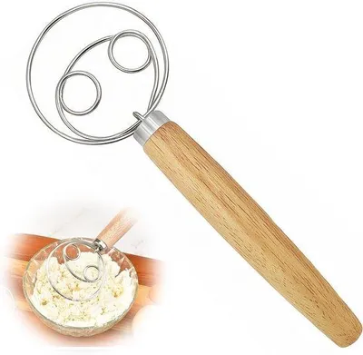 Obrázek produktu pro Sada s ocelovou metličkou a struhadlem na mouku – ideální pro kvasový chléb a pečení – skvělá pomůcka pro pekaře