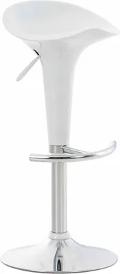 Immagine prodotto di Sgabello da bar moderno e regolabile - sgabello - seduta confortevole e sedile girevole a 360°. Colore: bianco