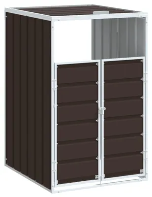 Obrázok produktu pre vidaXL Box na odpadky pre 1 odpadkový kôš hnedý 72x81x115 cm oceľ