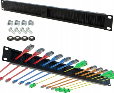 Obrázok produktu pre RACK 19" 1U organizér káblov s káblovou priechodkou Stalflex Vstup káblov