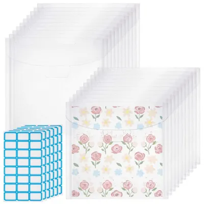 60er-Pack Scrapbook-Hüllen mit 144 Etiketten, 16,4 × 17 cm