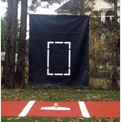 Produktbild von Baseball-/Softball-Backstop-Netz für Zieltraining, 1,5 m x 1,8 m, Schwarz
