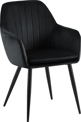 Produktbild von CLP Esszimmerstuhl Cheryl - Moderner Stuhl für Esszimmer schwarz Gestell Farbe schwarz