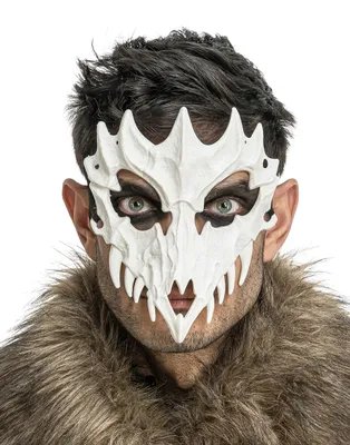 Imagen del producto de Máscara media de calavera de dragón para adultos - Talla única