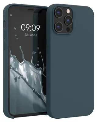 Produktbild von kwmobile Handyhülle für iPhone 12 Pro Max Hülle, für iPhone 12 Pro Max Case - Hülle Silikon - kabelloses Laden - Dunkler Schiefer